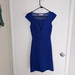 Royal blue mini dress